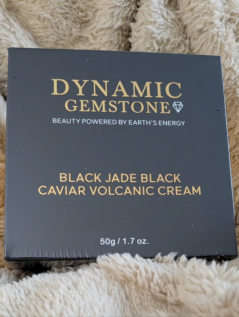Dynamic Gemstone Black Jade Black Caviar Volcanic Cream - Black & Gold Box